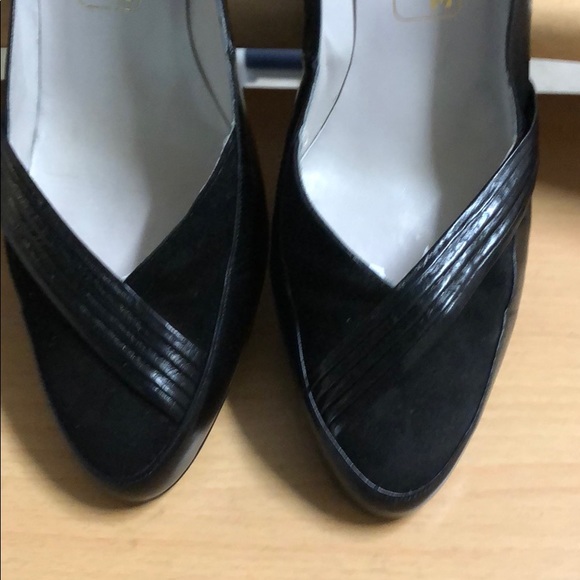 Bally Suisse Pumps Black Leather Suede 6.5 - Picture 2 of 16